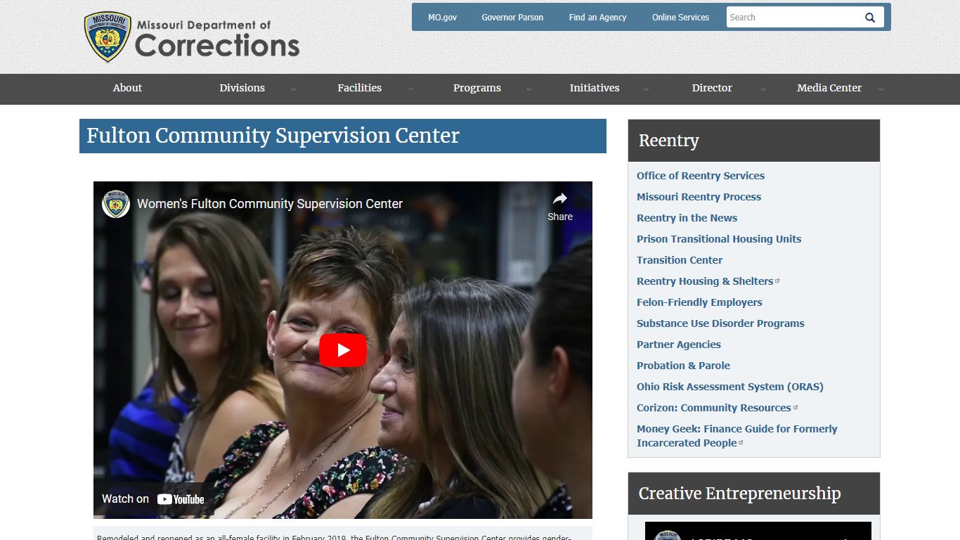 Fulton Community Supervision Center - Missouri Department of Corrections